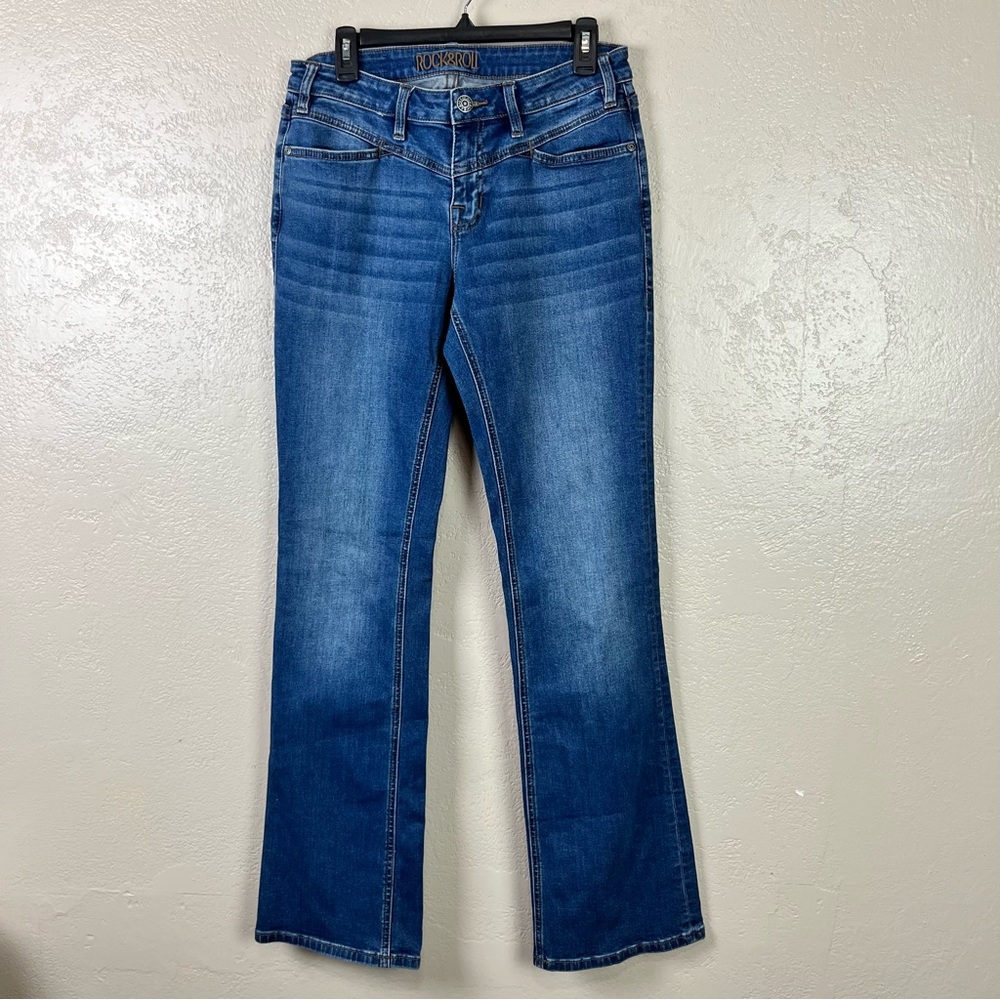 Rock and Roll Denim Women Riding Western‎ Mid Rise Bootcut Jeans  Size 30X36